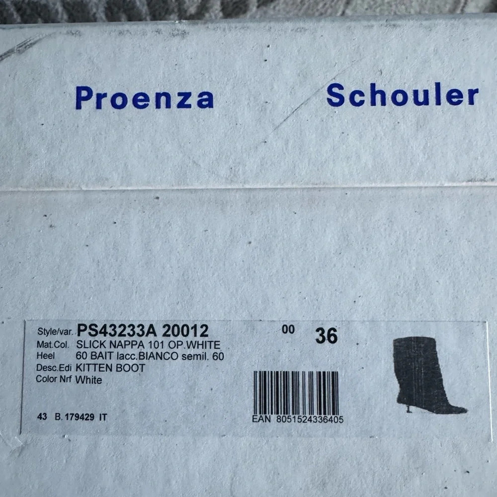 Proenza Shouler tee knee high boots baggy white nappa leather size 6 NWB runway - Picture 13 of 15